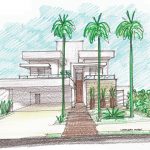 Perspectiva de Casa Moderna Fachada